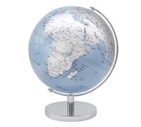 The Leonardo Collection Globe Blue & Silver 25cm For Home & Office | World Map Globe For Kids And World Globes For Adults | Globes of Earth For Knowledge & Decoration | Ideal Map of The World For All