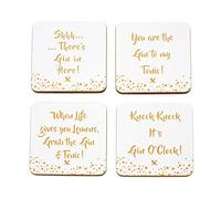 The Leonardo Collection Gold Edition Set of 4 Gin Coasters