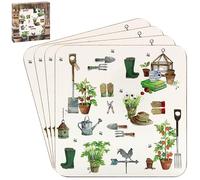 The Leonardo Collection Green Fingers Coasters Set of 4 For Office Home & Kitchen | Lovely Coaster Set For Decorative Home Accessories Drinks Coasters For Tea & Coffee