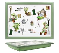 The Leonardo Collection Green Fingers Laptray With Bean Bag for Serving Dishes | Lovely Lap Trays for Eating on Lap for Dinner or Breatfast | Newly Designed Food Trays for Lap