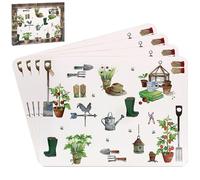 The Leonardo Collection Green Fingers Placemats Set of 4 For Dining | Ideal Kitchen Mats Non Slip Washable Place Mats For Table | Easy to Clean Table Mats For Dinner Plates & Any Time Meal