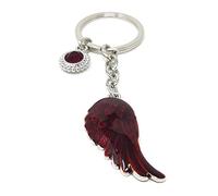 The Leonardo Collection Guardian Angel Wing Birthstone Keyring Birthday Month Gemstone (January)