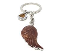 The Leonardo Collection Guardian Angel Wing Birthstone Keyring Birthday Month Gemstone (November)