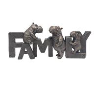 The Leonardo Collection Happy Hippo Family Home Decor Figurines & Ornaments For Home & Office | Decorative Accessories Statues For Indoor & Outdoor | Lovely Gifts for Women & Men