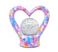 The Leonardo Collection Heart Shaped Night Light Lamp Multiple Hearts Glitter Orb USB/Battery Operated