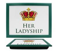 The Leonardo Collection Her Ladyship Food Serving Laptray Small | Bean Bag Cushion Base, Stable Surface, Lightweight Construction, Practical Everyday Use, Decorative Finish, Gift Choice