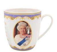 The Leonardo Collection Her Majesty Queen Elizabeth II Mug & Coaster Set,White,H8cm