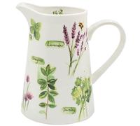 The Leonardo Collection Herb Garden Jug Jennifer Rose Gallery for Home & Office | Stylish Cream & Milk Jug for Multiple Use in Kitchen | Ideal Ceramic or Glass Jug for Cream, Gravy & Home Décor