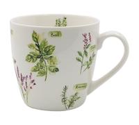 The Leonardo Collection Herb Garden Large Breakfast Mug Jennifer Rose Gallery, Tea And Coffee Mug For Hot Drinks | Fine China Printed Mugs For Kitchen & Home | Reusable Ceramic Cups For Every Occasion
