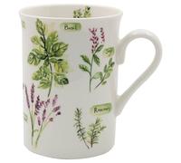 The Leonardo Collection Herb Garden Mug Jennifer Rose Gallery, Tea and Coffee Mugs for Hot Drinks | Fine China Printed Mugs for Kitchen & Home | Reusable Ceramic Cups for Every Occasion