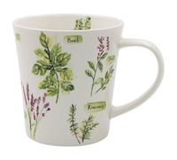 The Leonardo Collection Herb Garden Mugs Set of 4 Jennifer Rose Gallery, Tea and Coffee Mugs for Hot Drinks | Fine China Printed Mugs for Kitchen & Home | Reusable Ceramic Cups for Every Occasion