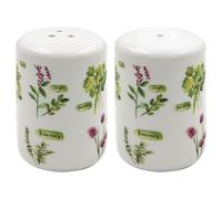 The Leonardo Collection Herb Garden Salt & Pepper by Jennifer Rose Gallery | Decorative Salt and Pepper Shaker Set with Herb Garden for Home & Kitchen | Ideal Kitchen Accessories Gift for Women & Men