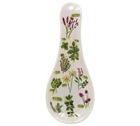 The Leonardo Collection Herb Garden Spoon Rest by Jennifer Rose Gallery | Porcelain Utensil Holder with Botanical Design | Elegant Kitchen Accessory | Rustic Farmhouse Style | Gift for Garden Lovers