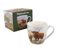 The Leonardo Collection Highland Cow Breakfast Mug Macneil Studios, Tea and Coffee Mugs for Hot Drinks | Fine China Printed Mugs for Kitchen & Home | Reusable Ceramic Cups for Every Occasion