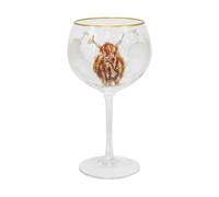 The Leonardo Collection Highland Cow Gin Glass for Home & Restaurants | Stylish Glassware for All Type of Drinks | Lovely Tableware Drinking Glasses Gifts for Women & Men
