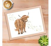 The Leonardo Collection Highland Cow Lap tray - Lap Tray For Food Serving & Breakfast | Comfortable Lap Trays With Bean Bag Cushion | Durable Lap Trays For Eating On Lap For Adults