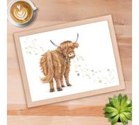 The Leonardo Collection Highland Cow Lap tray - Lap Tray For Food Serving & Breakfast | Comfortable Lap Trays With Bean Bag Cushion | Durable Lap Trays For Eating On Lap For Adults