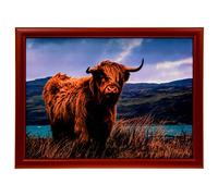 Lesser & Pavey Highland Cow Design Lap Tray - Padded Bean Bag Cushion TV Dinner LAPTRAY