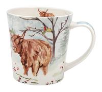 The Leonardo Collection Highland Cow Mug for Hot Drinks | Reusable Fine China Coffee Cups for Kitchen & Home | Durable Printed Tea Mugs for Every Occasion | Long-Lasting Cup for All Types of Beverages