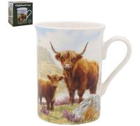 The Leonardo Collection Highland Cow Mug Macneil Studios, Tea and Coffee Mugs for Hot Drinks | Fine China Printed Mugs for Kitchen & Home | Reusable Ceramic Cups for Every Occasion
