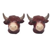 The Leonardo Collection Highland Cow Salt and Pepper Shakers | Ceramic Country Farmhouse Salt & Pepper Set for Home & Kitchen | Lovely Kitchenware Tabletops for Dining & Decor