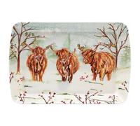 The Leonardo Collection Highland Cow Small Tray For Serving Dishes | Serving Trays For Kitchen Accessories | Serving Platter For Serv Food Platters for Food Service