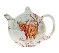 The Leonardo Collection Highland Cow Teabag Tidy for Kitchen | Lovely Kitchen Accessories for Home | Reusable Tea Bag Holder for Daily Use | Durable Tea Bags for Home & Office