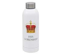 The Leonardo Collection His Lordship 500 ml Drinking Bottle For Home & Office | Metal Water Bottle With Lid | His Lordship Reusable Water Bottle | Leak Proof Dishwasher