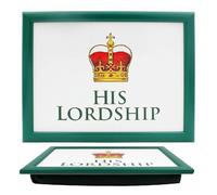 Lap Tray Serving Bean Bag TV Bed Soft Cushion Padded Food Retro His Lordship