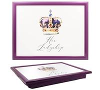 The Leonardo Collection His N Hers Christmas Her Ladyship Laptray For Food Serving & Breakfast | Comfortable Lap Trays With Bean Bag Cushion | Durable Lap Trays For Eating On Lap For Adults