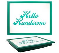 The Leonardo Collection His N Hers Hello Handsome Laptray For Food Serving & Breakfast | Comfortable Lap Trays With Bean Bag Cushion | Durable Lap Trays For Eating On Lap For Adults