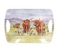 The Leonardo Collection Jennifer Rose Christmas Highland Cow Tray Large For Serving Dish | Serving Trays For Kitchen Accessories | Serving Platter For Serv Food Platters for Food Service
