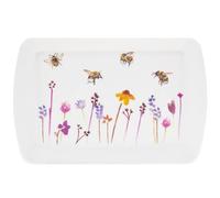 The Leonardo Collection Jennifer Rose Gallery Busy Bees Small Tray for Home and Kitchen | Durable Trays for Snacks and Meals | Lightweight Dinner Tray for Food Serving | Lovely Gift For Women & Men