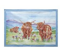 The Leonardo Collection Jennifer Rose Highland Cow Tea Towel | Cotton Kitchen Towel | Dish Towel & Tea Cloth for Cooking, Baking & Daily Kitchen Use | Amazon Tea Towels for Home