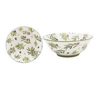 The Leonardo Collection Jennifer Rose Olive Groove Stoneware Bowl 21cm