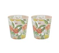 The Leonardo Collection Jennifer Rose Oranges & LemonsGlasses Set of 2