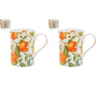 The Leonardo Collection Jennifer Rose Oranges & LemonsMug 300ml (Pack of 2)