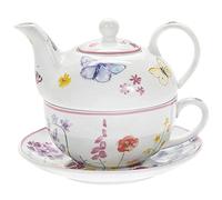 The Leonardo Collection JNS_477620 LP94471 Butterfly Garden Tea for One Set, Fine China, 16x16x13cm, Boxed