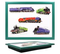 The Leonardo Collection Laptray Trains With Bean Bag for Serving Dishes | Lovely Lap Trays for Eating on Lap for Dinner or Breatfast | Newly Designed Food Trays for Lap