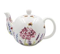 The Leonardo Collection Lavender and Bees Teapot for Home and Kitchen | Fine China Jennifer Rose Gallery Tea Pot for Serving Tea | Contemporary Home and Kitchen Accessory Gift for Women and Men