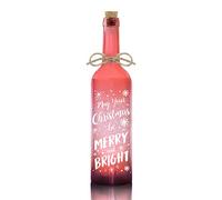 The Leonardo Collection LED Bottle Red Christmas