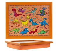 The Leonardo Collection Little Stars Dinosaurs Laptray Small For Food Serving & Breakfast | Comfortable Lap Trays With Bean Bag Cushion | Durable Laptrays For Eating On Lap For Adults