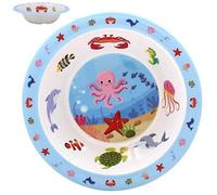 The Leonardo Collection Little Stars Sea Life Bowl | Durable Kids Bowl for Meals & Snacks | Cute Toddler Dish for Home & Travel | Safe & Lightweight Plastic Bowl | Lovely Gift for Boys & Girls