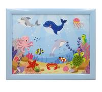 The Leonardo Collection Little Stars Sea Life Laptray With Bean Bag for Serving Dishes | Lovely Lap Trays for Eating on Lap for Dinner or Breatfast | Newly Designed Food Trays for Lap