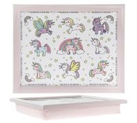 The Leonardo Collection Little Stars Unicorn Laptray Small For Food Serving & Breakfast | Comfortable Lap Trays With Bean Bag Cushion | Durable Laptrays For Eating On Lap For Adults