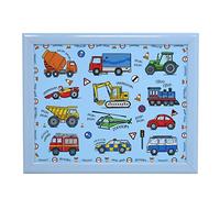The Leonardo Collection Little Stars Vehicles Laptray Small For Food Serving & Breakfast | Comfortable Lap Trays With Bean Bag Cushion | Durable Laptrays For Eating On Lap For Adults