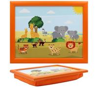 The Leonardo Collection Little Stars Zoo Laptray For Food Serving & Breakfast | Comfortable Bean Bag Lap Trays With Cushion | Durable Food Tray For Eating On Lap | Ideal Laptrays For Home & Adults