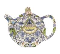 The Leonardo Collection Lodden Teabag Tidy by William Morris | Porcelain Tea Bag Holder Dish | Classic Arts and Crafts Floral Design | Elegant Kitchen Accessory | British Heritage Gift for Tea Lovers