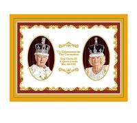 The Leonardo Collection LP18258 His Majesty King Charles III & Queen Camilla Coronation Commemorative Magnet Gift, Multicolour