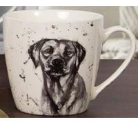 The Leonardo Collection LP34082 Ceramic Mug | Black Labrador design | 1 Pc, White